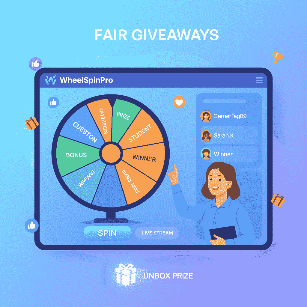 Fair Giveaways and Contests Using Online Spin Wheels